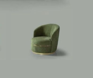 Sessel Einsitzer 1 Sitzer Polster Sitz Designer Textil Sitz Stoff Modern Runder