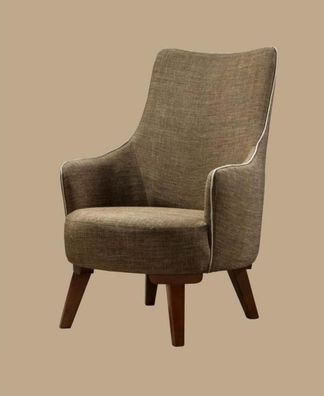Sessel Luxus Polster Möbel Wohnzimmer Einsitzer Sessel Textil neue Farbe braun