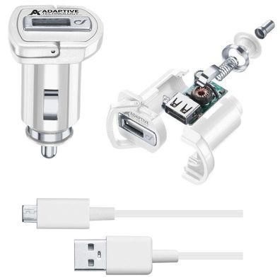 Cellularline 15W Micro USB KFZ Auto Schnell Ladegerät Car Charger Set 1m Kabel