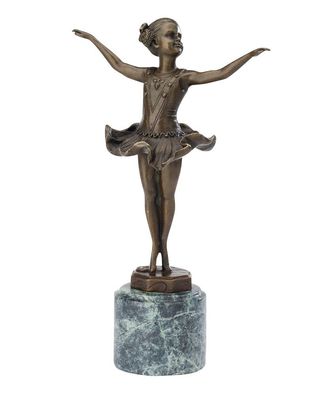 Bronze nach Ferdinand Preiss Ballerina Tänzerin Skulptur Art Deko Antik-Stil