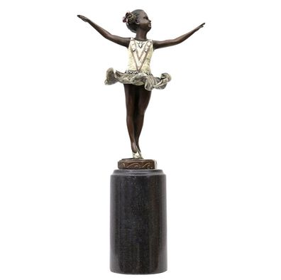 Bronzeskulptur Ballerina Ballett im Antik-Stil Bronze Figur Statue