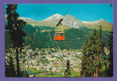 Postkarte Schweiz Davos Brämabüel Jakobshorn Bahn nicht gelaufen