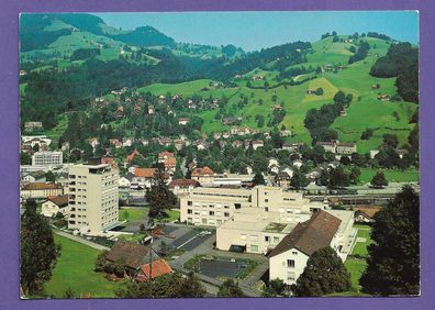 Postkarte Schweiz Wattwil im Toggenburg mit Krankenhaus nicht gelaufen