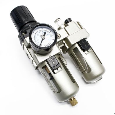 Wiltec Druckluft Wartungseinheit 12,91mm (1/4&quot;) Filter Regler Wasserabscheider