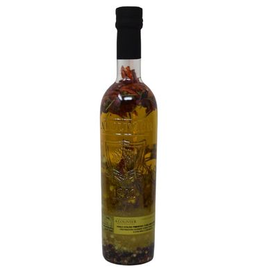 A L'Olivier Piment d'Espelette Olivenöl mit Chili gravierte Flasche 500 ml