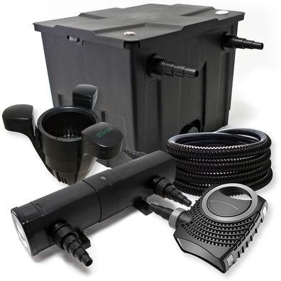 Filter Set Bio Teichfilter 12000l 24W UVC Teichklärer Pumpe Schlauch Skimmer 005