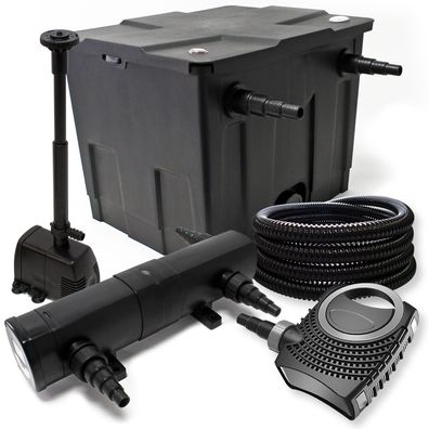 Teichfilter Set 12000l 36W UVC Klärer SuperEco Pumpe Skimmer Springbrunnen 013