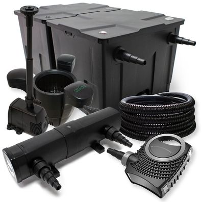 Filter Set Bio Teichfilter 60000l 24W UVC Klärer Pumpe Springbrunnen Skimmer 061