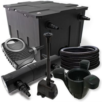 Filter Set Bio Teichfilter 60000l 24W UVC Klärer Pumpe Springbrunnen Skimmer 085