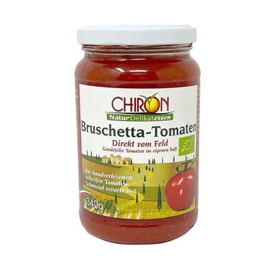 CHIRON Naturdelikatessen Bio Bruschetta Tomaten kbA 340 Gramm Glas