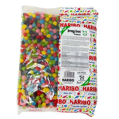 Haribo Dragibus Soft Kaubonbons in verschiedenen Farben 2KG Mega Pack