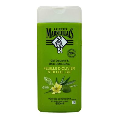 Le Petit Marseillais Duschgel und Badezusatz mit Olivenöl und Lindenblüten 650 ml