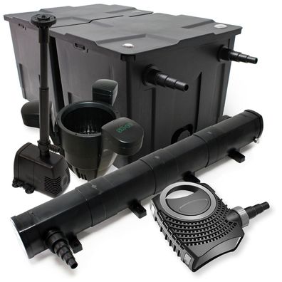 Set: Teichfilter 60000l 72W UVC Klärer Pumpe Springbrunnen Skimmer 448