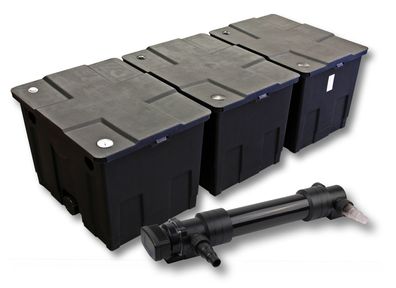 SunSun 3-Kammer Filter Set für 90000l Teich mit 36W UVC 6er Serie Teichklärer