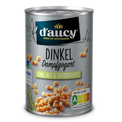 d'aucy Dinkel - 100 % ohne Zusätze, klimaneutral, 1 x 110 g Dose