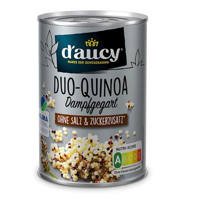 d'aucy Duo-Quinoa - 100 % ohne Zusätze, klimaneutral, 1 x 110 Gramm Dose