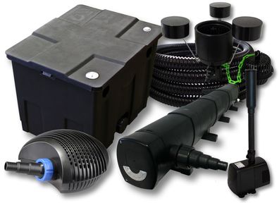 FilterSet 12000l,72W Teichklärer,20W Pumpe Schlauch Skimmer CSP250 Springbrunnen