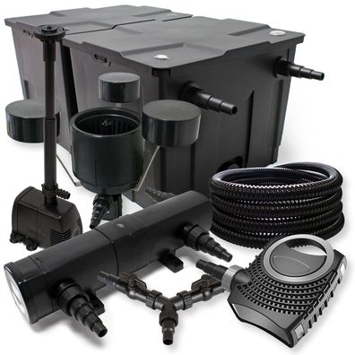 SunSun Filter 60000l Teich 36W UVC NEO10000 Pumpe Schlauch Skimmer Springbrunnen