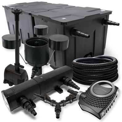 SunSun Filter Set 90000l Teich 24W UVC NEO8000 70W Schlauch Skimmer Springbrunne