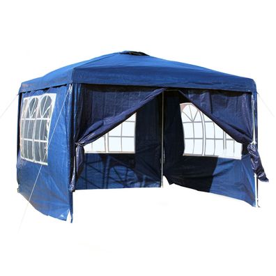Wiltec Pavillon 3x3m in Blau mit UV-Schutz 50+ Gartenpavillon Partyzelt Camping