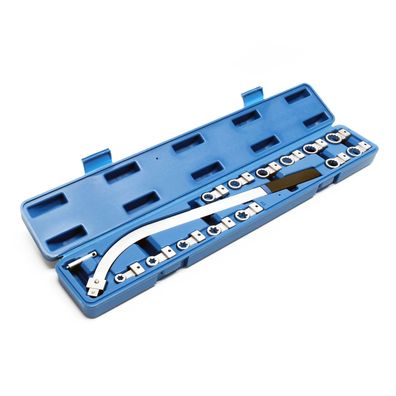 XPOtool Spannrollenschlüssel Set Spannschlüssel 12-19mm E-Profil Ringschlüssel