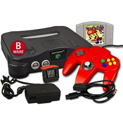 N64 Konsole (B-Ware) #400s + Controller + Expansions PAK + Spiel MARIO PARTY