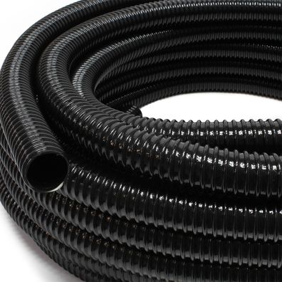 Wiltec 5m Förderschlauch Spiralschlauch 25mm (1") schwarz Saugschlauch
