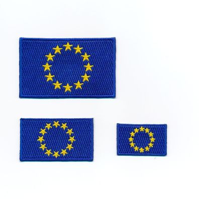 3 Europaflaggen EU Flaggen Flags Europäische Union Aufnäher Aufbügler Set 0934