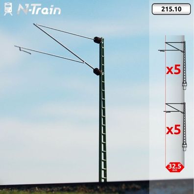 N-TRAIN 21510 N DB - Gittermasten mit Re160 Ausleger - XL (10 St.)