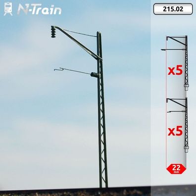 N-TRAIN 21502 N DRG - Gittermasten mit Ausleger (10 St.)