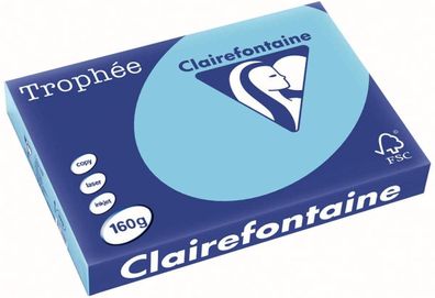 Clairefontaine Trophee Color Papier Blau 160g/ m² DIN-A3 - 250 Blatt