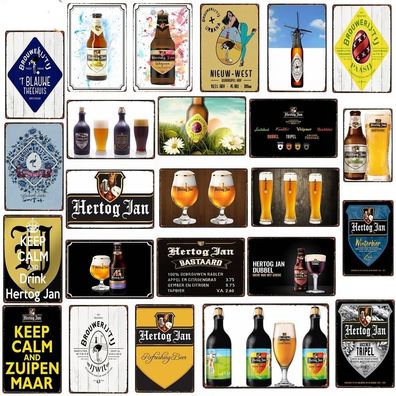 Bier Blechschild - Shabby Chic, Trinkplakat