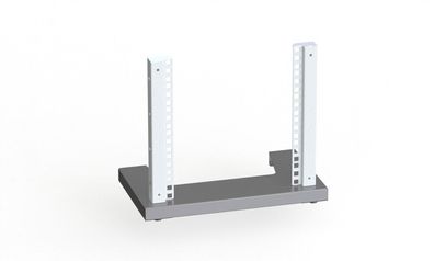 Rack Magic 6HE 10" Mini Rackstand - oben offen - 10 Zoll (254mm) - lichtgrau