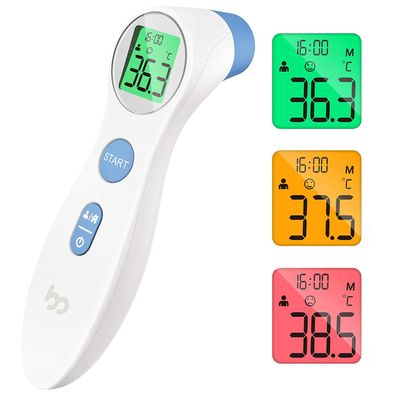 Fieberthermometer kontaktlos Infrarot Baby Erwachsene Digitale 2 in1 Alarm LCD