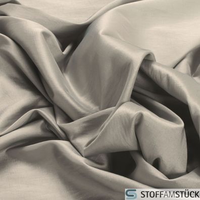 10 Meter Stoff Polyester Kleidertaft silber Taft dezenter Glanz