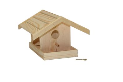 Vogelhaus Holz klein zum selber bemalen Futterhaus Häuschen