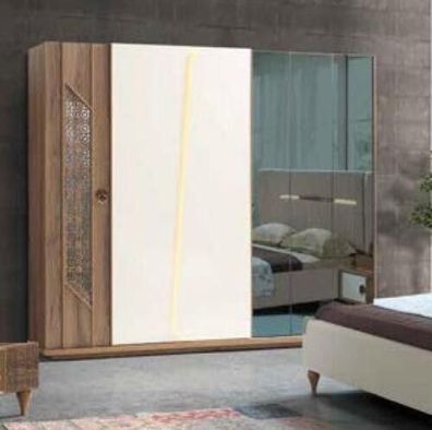 Kleiderschrank Braun Luxus Möbel Italienische Einrichtung Schlafzimmer Schrank