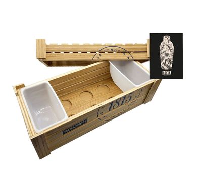 Ramazzotti Holzbox Bar organizer Table Caddy Zutatenbehälter