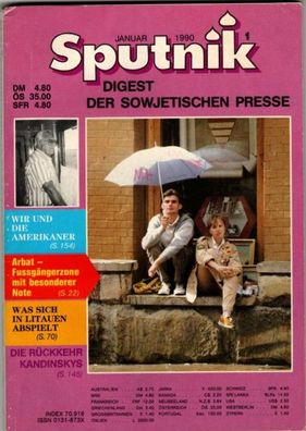 Sputnik Digest der sowjetischen Presse 1-1990