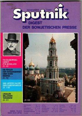 Sputnik Digest der sowjetischen Presse 11-1990