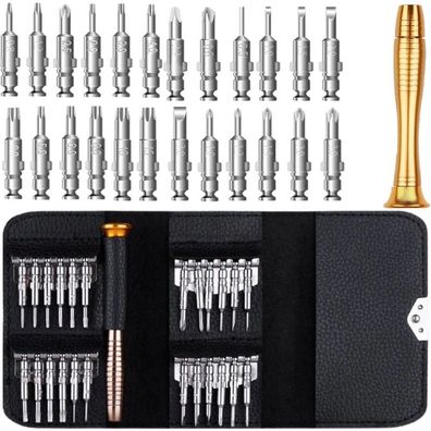 Schraubendreher Set 25 Teilig mit Bit Set Magnetisch Uhrmacher Werkzeug Retoo