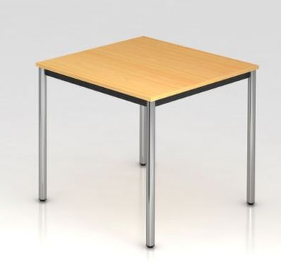 Besprechungstisch Dortmund 80 x 80 cm Tisch Schreibtisch Füße verchromt