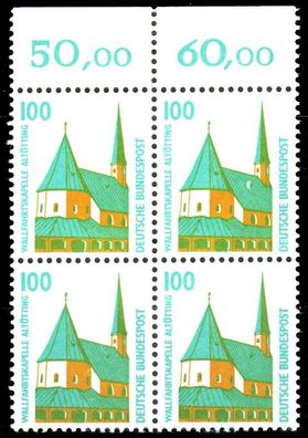 BRD DS Sehenswürdigkeiten Nr 1406Au postfrisch Viererbl X1CAA5A