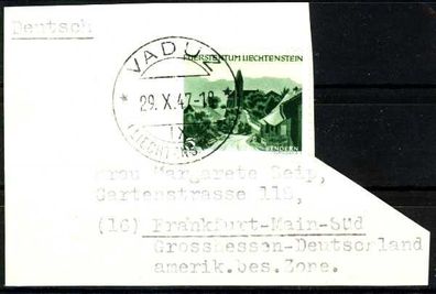 Liechtenstein 1944 Nr 225 zentrisch gestempelt Briefstück X1721EA