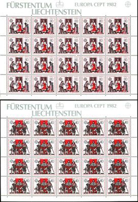 Liechtenstein BLOCK Kleinbogen Nr 791-792 postfrisch KL X18269E
