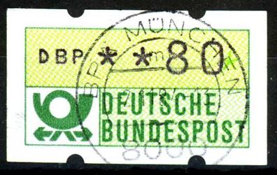 BRD ATM 1981 Nr 1-1-080 zentrisch gestempelt X1F32CA