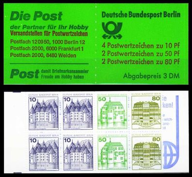 BERLIN Markenheftchen Nr MH 13aoZ postfrisch X18E31E