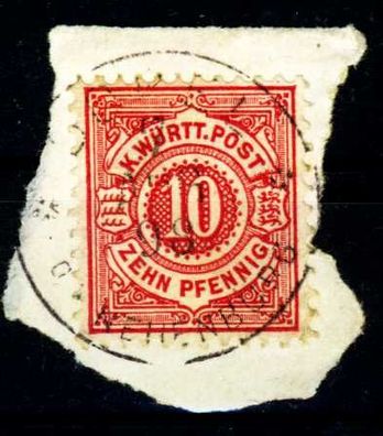 Württemberg Ausgabe VON 1875 1900 Nr 46b ZENTR- X2291BA