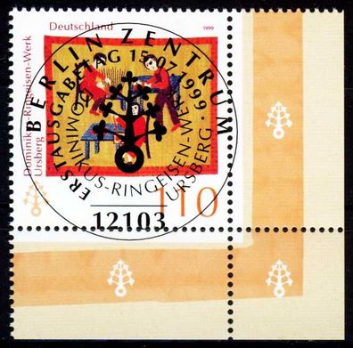 BRD 1999 Nr 2065 ZENTR-ESST ECKE-URE X23127A