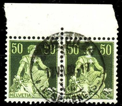 Schweiz 1908 Nr 107x zentrisch gestempelt WAAGR PAAR ORA X299B4E